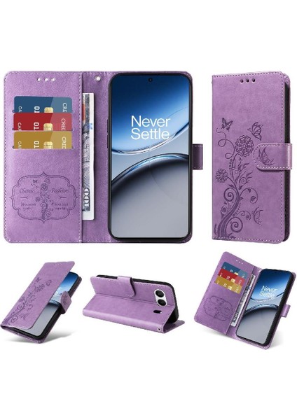 Oneplus Nord 4 Deri Çiçek Kart Yuvaları Flip Case Için Flip Case (Yurt Dışından)