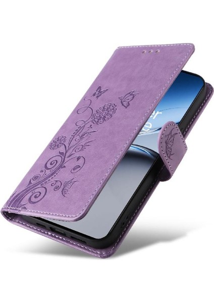 Oneplus Nord 4 Deri Çiçek Kart Yuvaları Flip Case Için Flip Case (Yurt Dışından) fırsatları