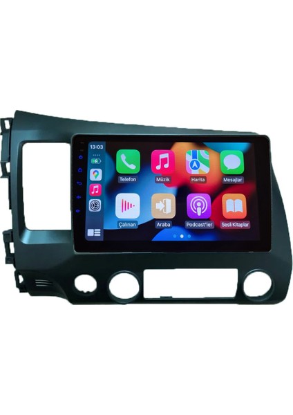 Honda Fd6/2007-2011 Civic Android Sürüm 13 Kablosuz Carplay Navigasyon Multimedya 10 Inç Ekran 4Gb Ram 64Gb Rom Bellek