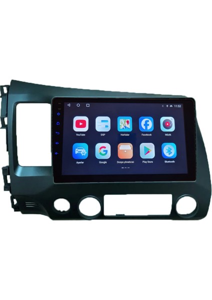 Honda Fd6/2007-2011 Civic Android Sürüm 13 Kablosuz Carplay Navigasyon Multimedya 10 Inç Ekran 4Gb Ram 64Gb Rom Bellek