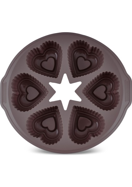 Harmony 6'lı Kalpli Silikon Muffin Kalıbı 28 cm modelleri