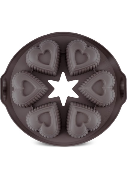 Harmony 6'lı Kalpli Silikon Muffin Kalıbı 28 cm fırsatları