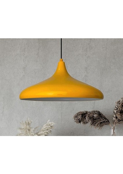 Modern Metal Sarkıt, Salon, Hol, Mutfak Avizesi, Sarı Renk Metal Avize, 36 cm Çapında Metal Avize fiyatları