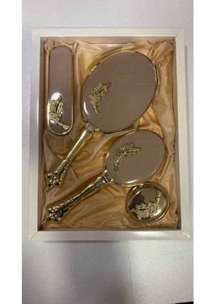 Gelin Ceyizlik Hediyelik Ayna Tarak Seti Yapraklı modelleri