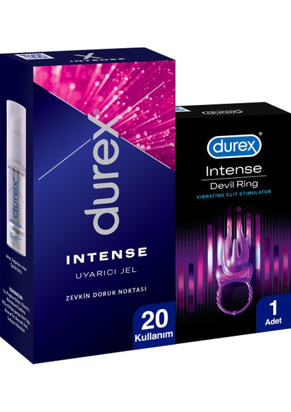 Intense Devil Ring Titreşimli Halka + Durex Intense Uyarıcı Jel 10 ml