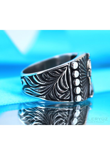 Mustafa Kemal Atatürk Desenli Gümüş Erkek Yüzük fiyatları