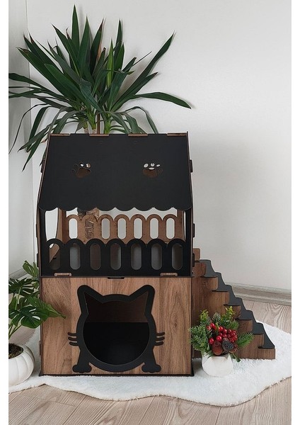 Kedi Evi Teraslı 2 Katlı Merdivenli fiyatları