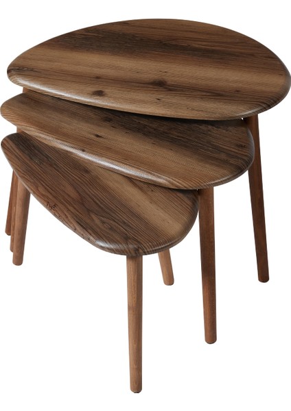 Rustik Zigon Sehpa - Kahverengi - 47X42X64 cm modelleri