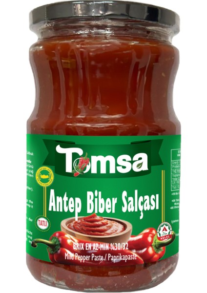 Ev Tipi G.antep Kaynatma Usulü Tatlı Biber Salçası Cam 720 gr