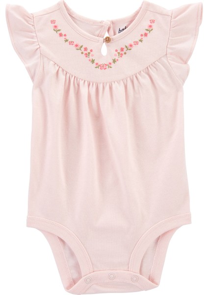 Kız Bebek Kısa Kollu Body Pembe