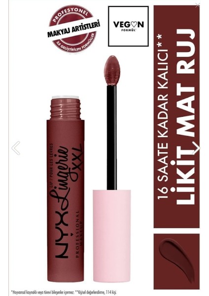 Lip Lingerie Xxl Mat Likit Ruj Deep Mesh