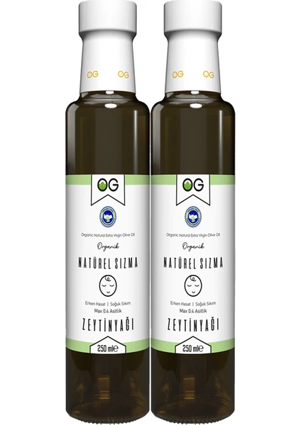 OG natural 2'li Organik Bebek Zeytinyağı 250 ml +6 Ay