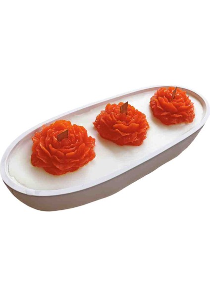 Kayık Şeklinde 3'lü Şakayık Mum fırsatları