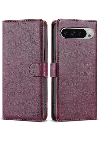 Google Piksel 9 Pro Xl Manyetik Kapatma Anti Kayma Kart Yuvaları Için Flip Case (Yurt Dışından)