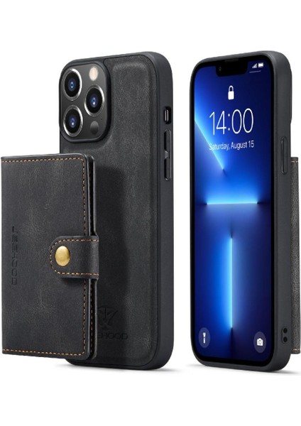 IPhone 13 Için Kılıf Pro Max Cardholder Standı Ayrılabilir Manyetik Tasarım (Yurt Dışından)