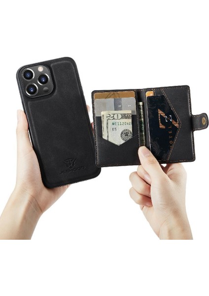 IPhone 13 Için Kılıf Pro Max Cardholder Standı Ayrılabilir Manyetik Tasarım (Yurt Dışından)