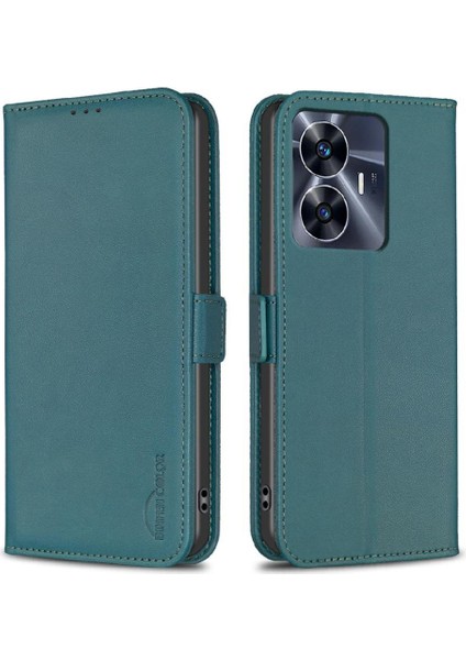 Realme C55 Kickstand Manyetik Darbeye Dayanıklı Tpu Iç Kabuk Pu Için Flip Case (Yurt Dışından) indirimleri