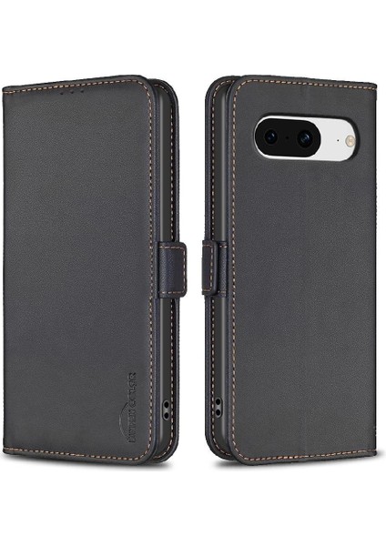 Google Piksel 8 Darbeye Tpu Iç Kabuk Kickstand Kart Pu Için Flip Case (Yurt Dışından)