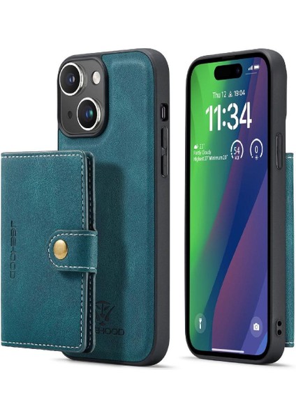 IPhone 15 Için Kılıf Ayrılabilir Manyetik Tasarım Cardholder Magsafe Standı (Yurt Dışından)