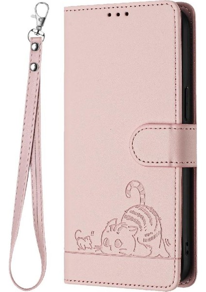 Xiaomi Redmi Için Not 11R Kedi Rfıd Cüzdan Kapak Çevirin Kart Yuvası Tutucu (Yurt Dışından)