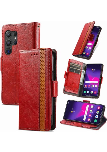 Samsung Galaxy S24 Ultra Cüzdan Çok Renkli Iş Ekleme Için Kılıf (Yurt Dışından)
