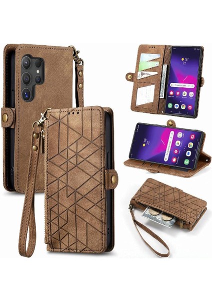 Samsung Galaxy S24 Için Flip Case Ultra Deri Kılıf Darbeye Basit (Yurt Dışından) fiyatları
