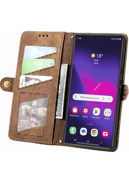 Samsung Galaxy S24 Için Flip Case Ultra Deri Kılıf Darbeye Basit (Yurt Dışından) fırsatları