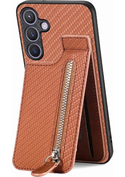 Samsung Galaxy S24 Artı Standı Fermuar Cüzdan Manyetik Araç Montaj (Yurt Dışından)