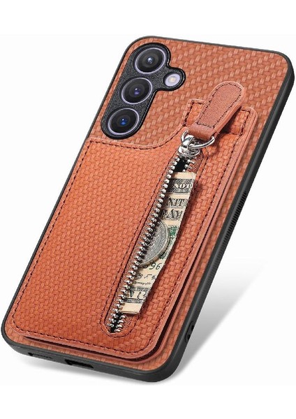 Samsung Galaxy S24 Artı Standı Fermuar Cüzdan Manyetik Araç Montaj (Yurt Dışından)