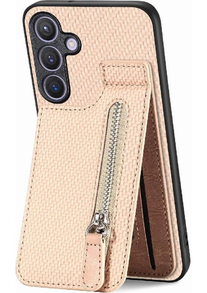 Samsung Galaxy S24 Artı Standı Fermuar Cüzdan Manyetik Araç Montaj (Yurt Dışından)