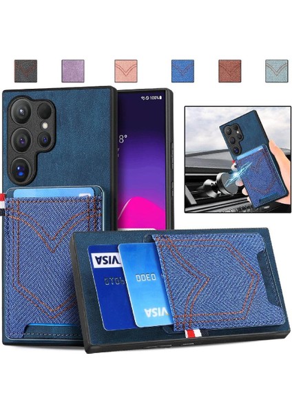 Samsung Galaxy S24 Ultra Manyetik Araç Montaj Kot Cep Tasarımı (Yurt Dışından)