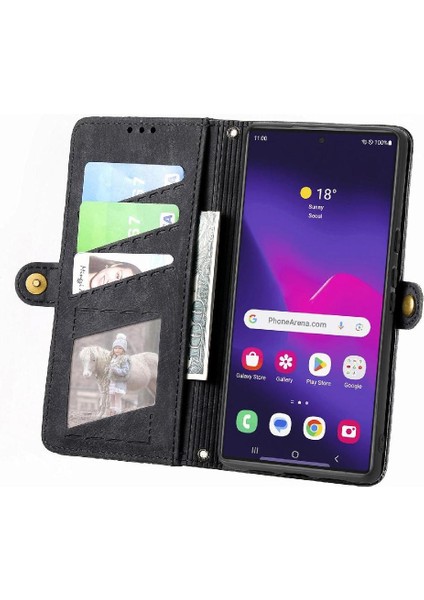 Samsung Galaxy S24 Için Flip Case Ultra Deri Kılıf Darbeye Basit (Yurt Dışından) modelleri