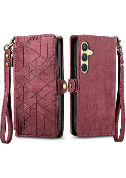 Samsung Galaxy S24 Için Flip Case Darbeye Deri Kılıf Cüzdan Çevirin (Yurt Dışından)