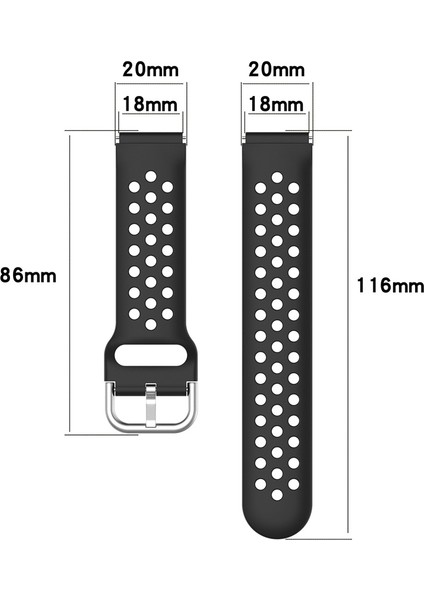 Xiaomi Watch / Huawei Honor S1 18MM Renkli Spor Saat Bandı(Beyaz) (Yurt Dışından) fiyatları