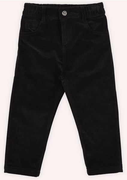 Erkek Bebek Kadife Siyah Pantolon
