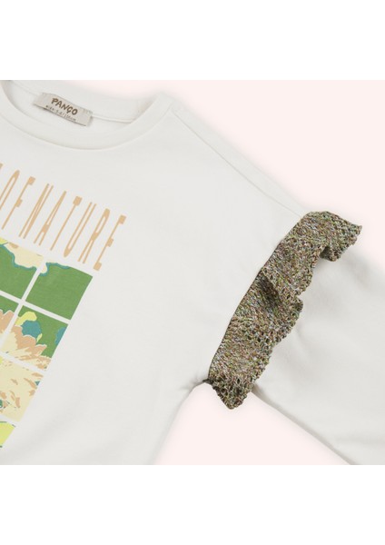 Kız Çocuk Baskılı Beyaz Sweatshirt fırsatları