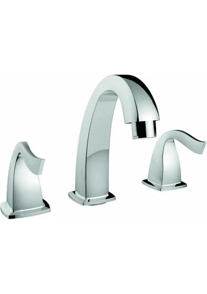 Giza Lavabo Armatürü 3 Delikli (Sifonlu)