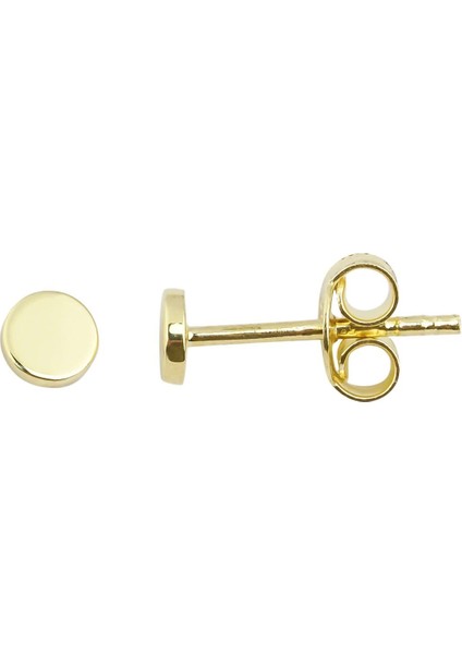 14 Ayar Altın Minimalist Yuvarlak Küpe 95359