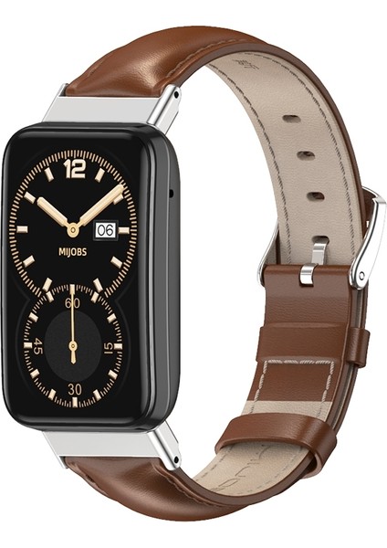 Xiaomi Mi Band 7 Pro Için Üst Katman Dana Derisi Watch Band (Yurt Dışından)