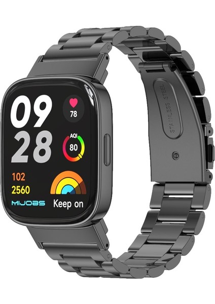Mijobs Redmi Watch 3 Için Üç Boncuklu Metal Kayış (Yurt Dışından)