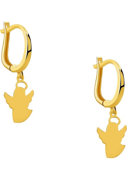 14 Ayar Altın Melek J Küpe 95435