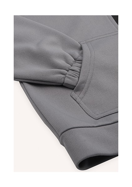 Erkek Çocuk Fermuarlı Gri Sweatshirt modelleri