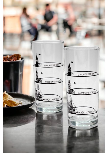 Istanbul Bosphorus 180 ml 4 Parça Cam Rakı Bardağı 9-01010369