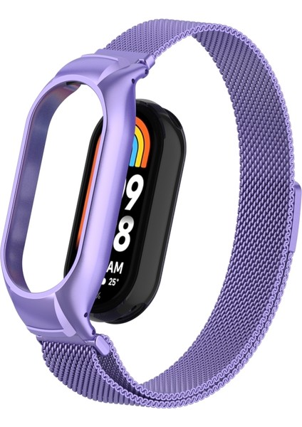 Xiaomi Mi Band 8 Için Zihinsel Kılıf + Paslanmaz Çelik Kayış (Yurt Dışından)