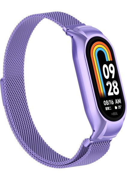 Xiaomi Mi Band 8 Için Zihinsel Kılıf + Paslanmaz Çelik Kayış (Yurt Dışından)