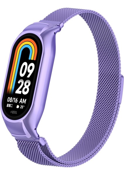 Xiaomi Mi Band 8 Için Zihinsel Kılıf + Paslanmaz Çelik Kayış (Yurt Dışından)