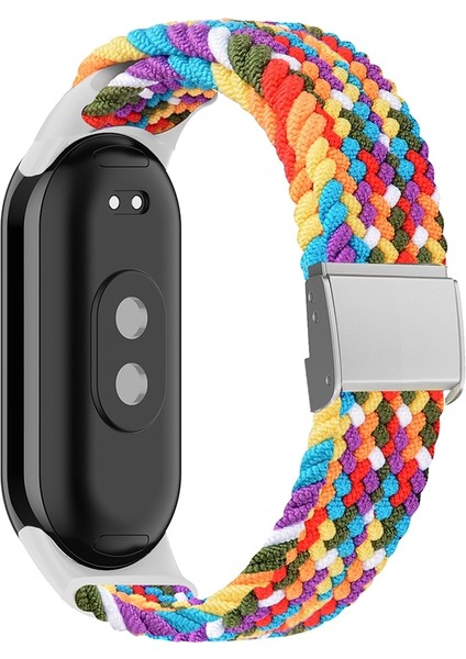 Xiaomi Mi Band 8 Için Naylon Örgülü Ste Toka Watch Band (Yurt Dışından)