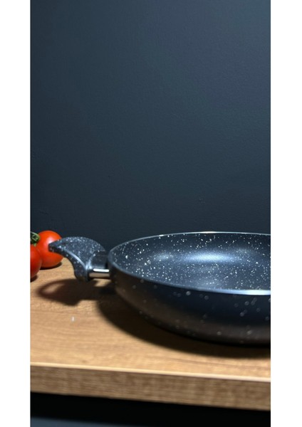 24 cm Çift Kulp Gri Granit Tava