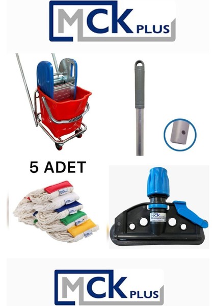 Çelik presli paspas ve temizlik seti, ıslak mop ile pratik ve renkli temizlik sağlar