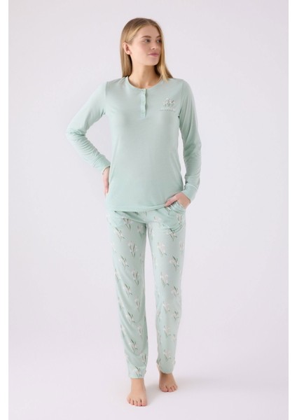 3063 Kadın Uzun Kol Pijama Takım